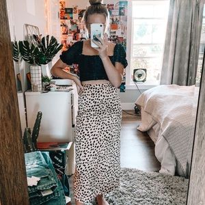 Cheetah midi skirt